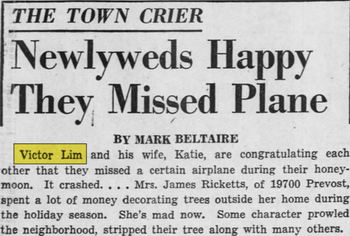Victor Lims - Jan 1952 Article (newer photo)